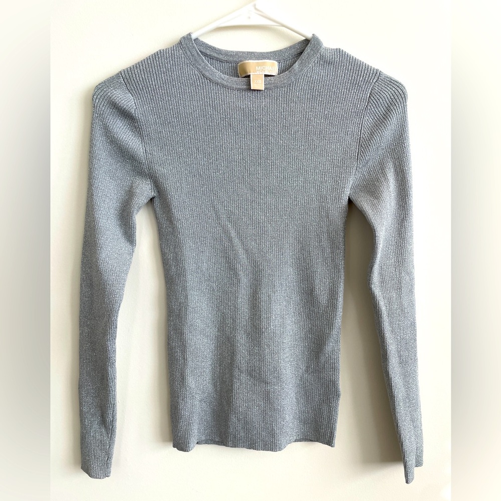 Michael Kors Silver Sparkle long sleeve sweater XXS